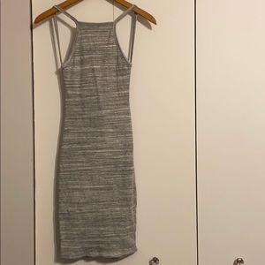 Grey backless summer dress